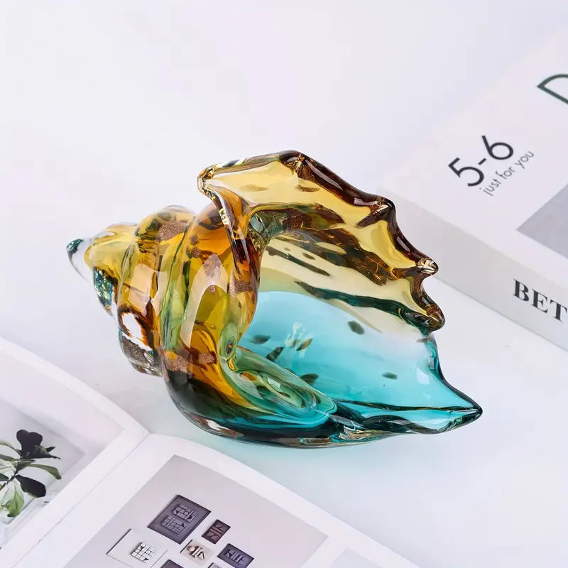 Hand-Blown Glass Seashell