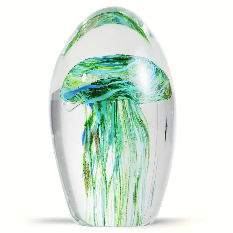 Blown Glass Jellyfish (Green/Blue)